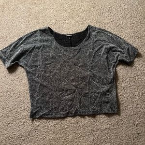 Express Silver Glitter Tee